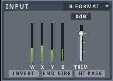 For signals from all SoundField microphones other than the SPS200 use the B-Format input mode, for any A-Format signals derived from an SPS200 microphone use the A-Format input mode.