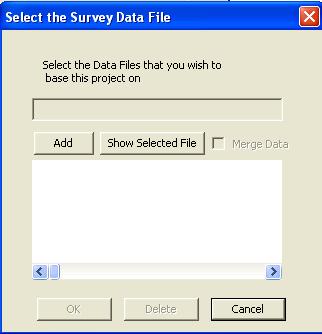 In the data log file selection dialog press the Select button and browse for the *.csd files you wish to work with. More files can be selected by clicking on the Add button.