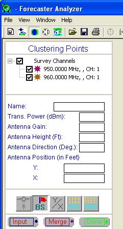 3. Survey Data Analysis 3.1 Clustering Points After loading the data files, the interface for clustering points is shown.