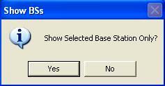 Then a dialog box appears to take the parameters and notes for the selected base stations or channels.