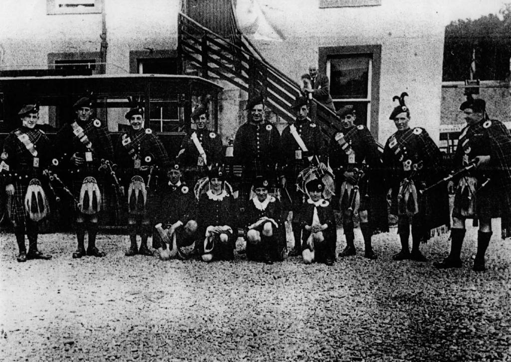 policeman and piper Campbeltown Pipe Band pre-war. John s father William Wilson is second left and far left is Ronnie McCallum Stuart Liddell s grandfather. Also pictured is Piper: J.