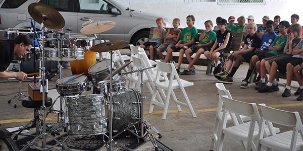 Program Description Adventures in Rhythm is an interactive assembly that teaches students about the history of percussion instruments, and touches on elements of music such as pitch, and tempo.