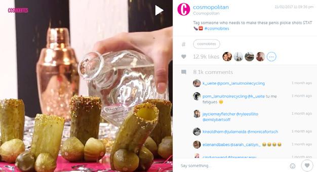 This Cosmopolitan video was the most commented post during our study, with 8.100 comments.