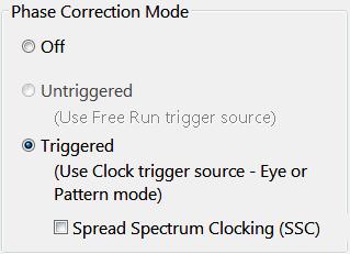 Phase correction settings Control information: Phase Correction Settings (see page 115) Phase Reference Clock Source Settings (see page 116) See also: Phase Reference Setup Process (see page 118)
