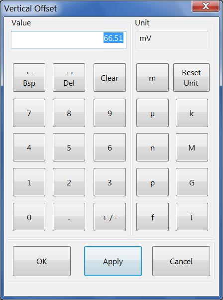 Getting started Virtual keyboard and keypad overview Pop-Up keypad Pop-up Keypad. Use the mouse or touchscreen to edit the value.