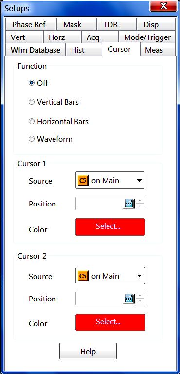 xxx Controls-specific help Cursor setup dialog box overview Acquisition cycle The process of building a record is a subpart the acquisition cycle, which describes how the instrument cycles through