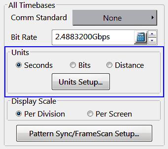 Timebase Units control See also: All Timebases Controls Overview (see page 76) Timebase Units Control.