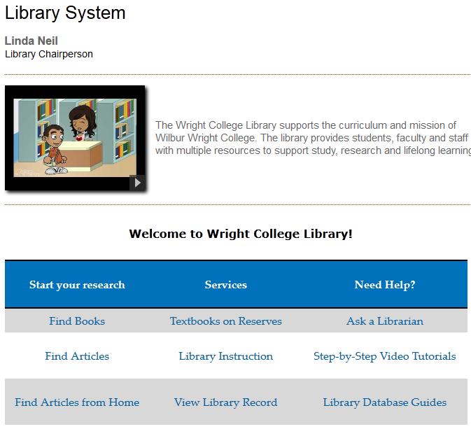 Finding Books Use the Wright College Library catalog to search for books on the library s shelves.