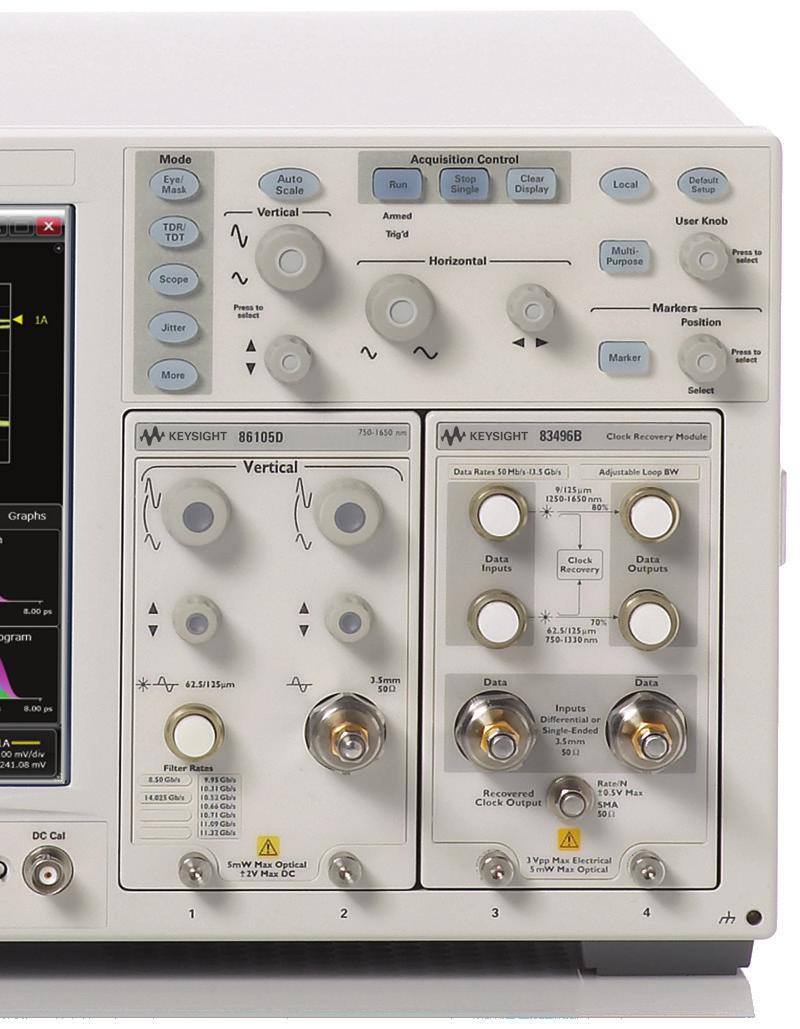 05 Keysight Infiniium DCA-X 86100D Wide-Bandwidth Oscilloscope Mainframe and Modules - Brochure Dedicated mode buttons One-touch Mode buttons quickly configure standards-based measurements