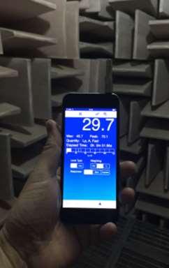 the iphone system was tested using BSWA high-pressure calibrator CA905