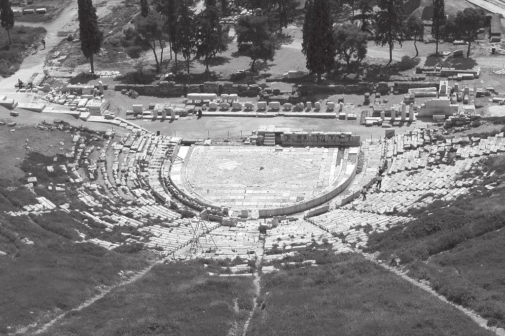 Tragic Theaters ILLUSTRATION 1 The site of the Theatre of Dionysus in Athens today. Photo istockphoto.