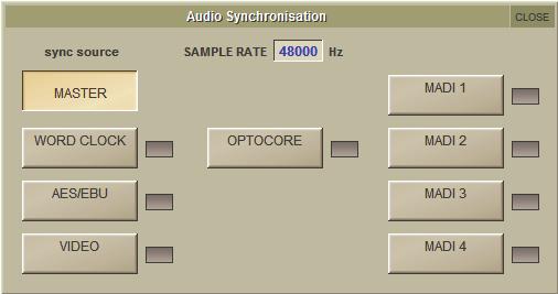 1.7 Audio Sync Chapter 1 To access the Audio Sync Panel, touch the Setup Menu button, followed by Audio Sync.