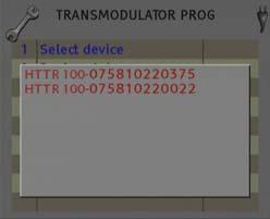 In the Transmodulator Prog. are shown the different configuration options that this tool offers: 1.