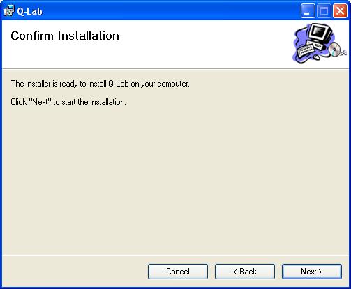 The Confirm Installation Window will appear. To proceed with the software installation, select the Next Button.