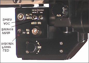 The switches function in the same way as those on the flickerfree color video assist for the Aaton XTR (see page 19).