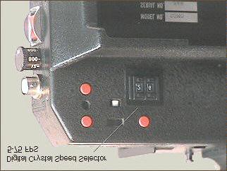 Crystal Speed Control for the Cinema Products GSMO Camera - modification Crystal speeds from 5 to 75 fps in 1fps increments 2-digit pushbutton decimal speed