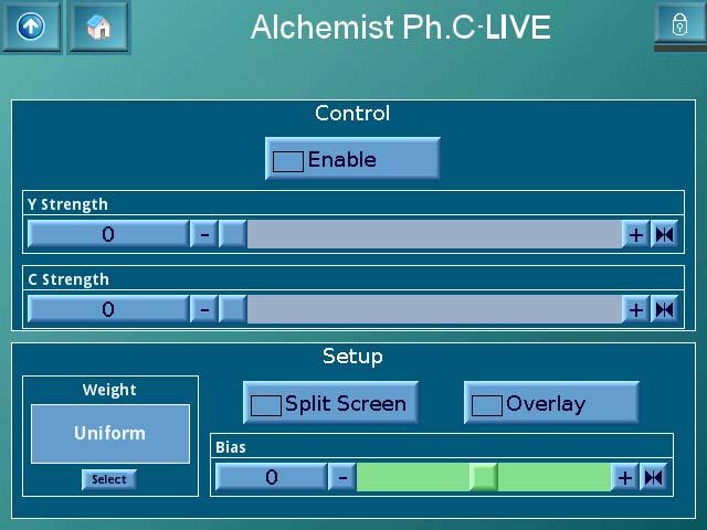 Alchemist Ph.C-HD LIVE www.snellgroup.com Operation Using the Touch Screen (Option) 5.8.4.4 Noise Reduction When Noise Reduction is selected, the screen shown below is displayed.