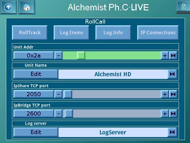 Alchemist Ph.C-HD LIVE www.snellgroup.com Operation Using the Touch Screen (Option) 5.13.