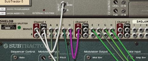 Shelob Audio Bypass Splitter Shelob is a 4-in/16-out audio splitter Rack Extension plugin for Reason.