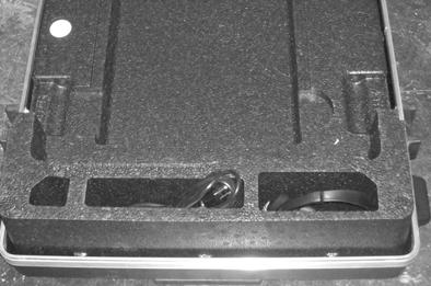4. REMOVE the power cord and headset from the AutoMARK carrying case. 5.