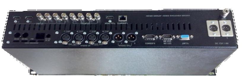 4x HD/SD SDI; 1xHDMI (Multi-View) * Outputs Audio: Embedded SDI /HDMI +1xStereo Audio * Built -in Multi-view 190x1080i * Main Unit Size Rack U *.