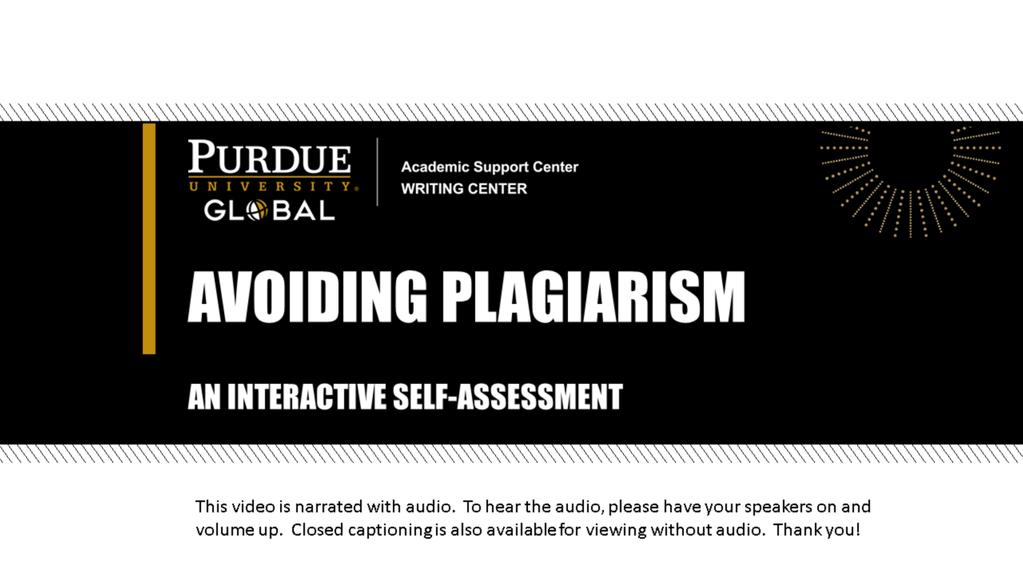 Access the Avoiding Plagiarism: An Interactive