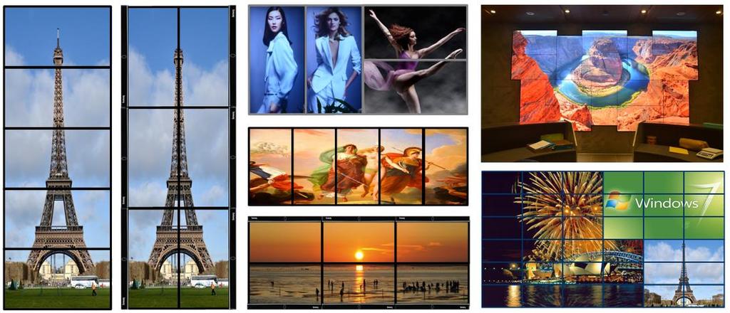 B. Multiple units cascade and various applications G408 can build all kinds of video wall with LCD at landscape & portrait position.