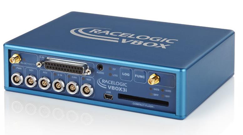 With IMU integration, USB and Bluetooth connectivity, compact flash card logging and audio functionality for voice tagging, the VBOX 3irepresents a flexible solution to a range of testing