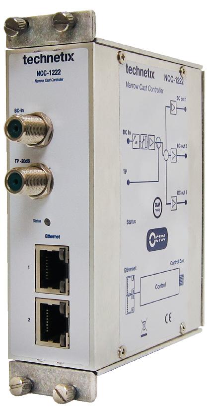 Every narrowcast input has a centrally operated, 30 db electronic adjustable attenuator and 10 db equaliser. Both the broadcast input and output have an adjustable attenuator.