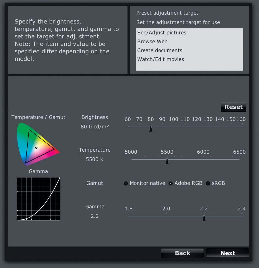 your desired color settings, but you can adjust a wide range of color parameters through the on-screen display menu.