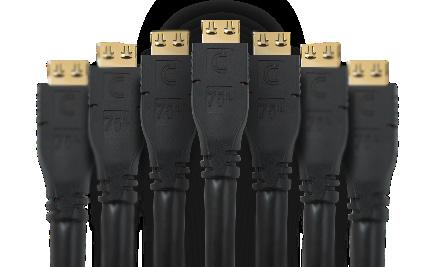 Constructed of heavy duty 24 or 26 gauge oxygen free copper center conductors, triple pro-grade shielding, and with speeds clocked up to 31 Gbps, no other cable even comes