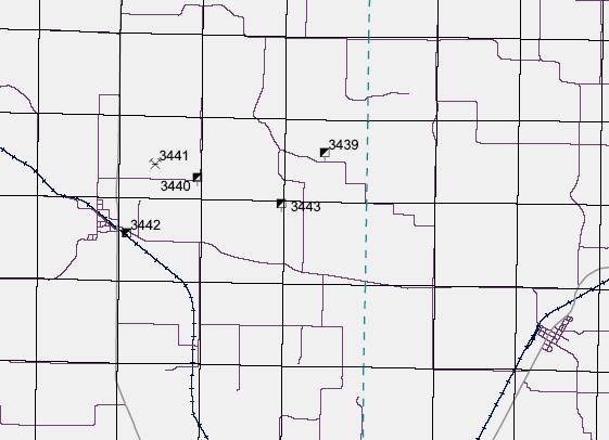 Figure 5. A portion of Illinois State Geologic Survey Illinois Coal Mines map for Scott County showing the reported locations of the Hepworth Mine (Index No.