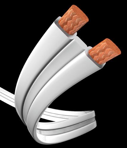 Speaker Cable Super Flat Flat speaker cable Silver speaker cable The super flat speaker cable with ten separate insulated solid conductors made from OFC copper ensures tight and precise sound