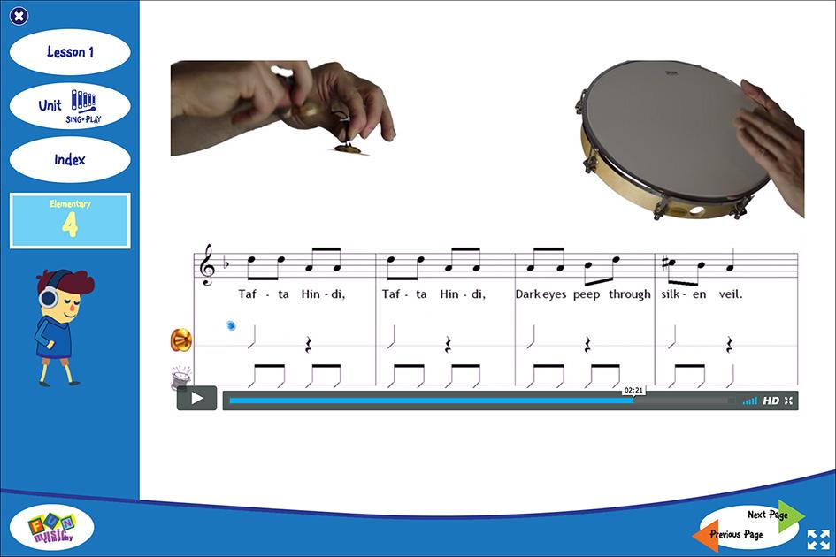 Video 3 Learning untuned percussion Have the children watch this video first, before doing anything else. Then watch it a second time, performing the music with body percussion.