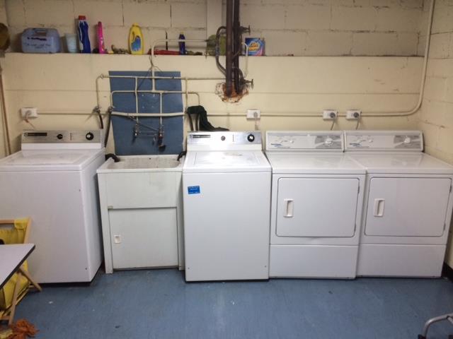 Laundry / Wardrobe Washing Machines Dryers Drying rooms Iron / ironing board Clothes racks Production Facilities (2) Large Capacity Maytag Washing Machine (2) Large Capacity Speed Queen Dryer Laundry