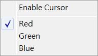 3. At position Blue frame (i) Choosing one number(color) of Palette at Orange frame to define a quadrangle with this color (ii) Use mouse or key broad W A S D to select the point become a hollow