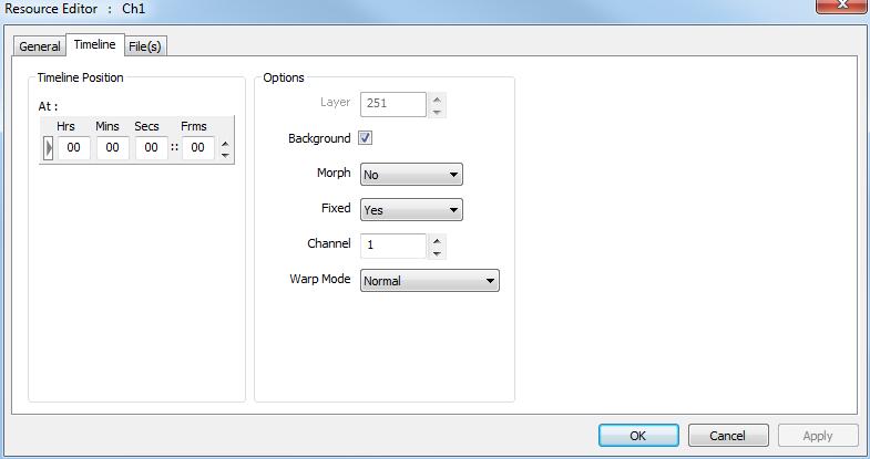 Amending Geometry settings You can amend any settings that you have for