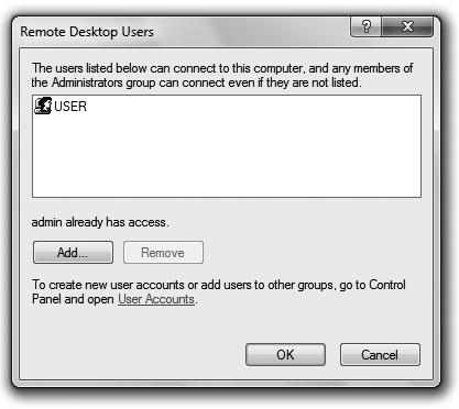 5. Click [Select Remote Users...]. The Remote Desktop Users window is displayed. 6.