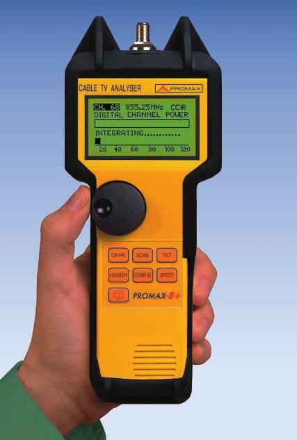 PROMAX-8 + CABLE TV ANALYSER The PROMAX-8+ is the new Cable TV analyser developed by PROMAX.