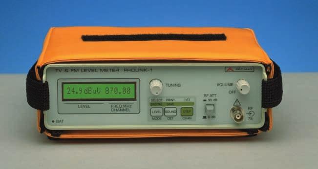 PROLINK-1B BASIC TV ANALYSER Analogue and Digital TV The PROLINK-1B is an instrument that covers the terrestrial, cable TV and microwave distribution (MMDS) frequency bands.