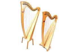 Harp Handbook Lever harp Recommended for beginners Usually have from 27-39 strings less expensive than a pedal harp- $2000 and upwards sharps and flats (changing keys) are attained by using the