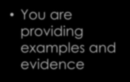 evidence Do not