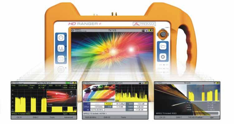 4 Besides the basic functions of TV meter and spectrum analyser for terrestrial and satellite band, it provides additional tools, such as the test of LTE signal interferences (some of its working