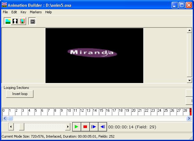 Animation Builder Media Conversion Software Linear Control When you select Linear Control and the animation is saved, an Imagestore will take the animation frame either from an automation system or
