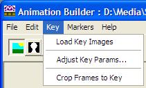 Animation Builder Media Conversion Software Key menu These options are used for loading and adjusting the Key image, which can only be loaded after a Fill image.
