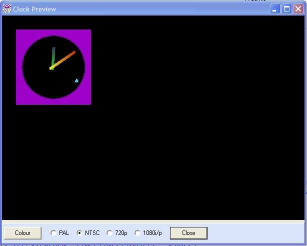 Clock Builder Media Conversion Software Previewing Clocks You can display a live preview of the clock you are currently building by: clicking on the Preview Clock button choosing Preview from the