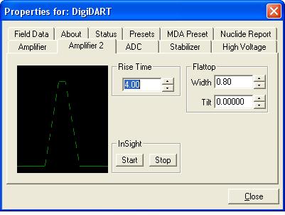 5. USING THE DIGIDART-LF WITH MAESTRO Pile-up Rejection (PUR) is used to reject overlapping pulses, improving the peak shape. The checkbox allows you to disable the PUR.