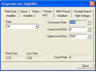 digidart -LF Digital Portable MCA Operator Manual The Tilt can be positive or negative.