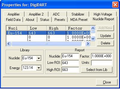 5. USING THE DIGIDART-LF WITH MAESTRO The calculated value is computed by multiplying the net peak count rate by a user-defined constant.