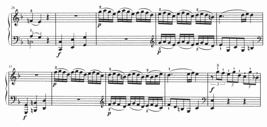 Sequences in Mozart s Piano Sonata, K. 280/I Example 10a.